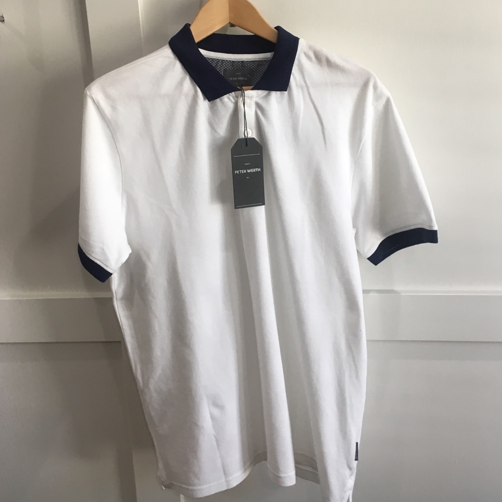 Brand Nwt  Peter Werth N1 White Polo Size L 65